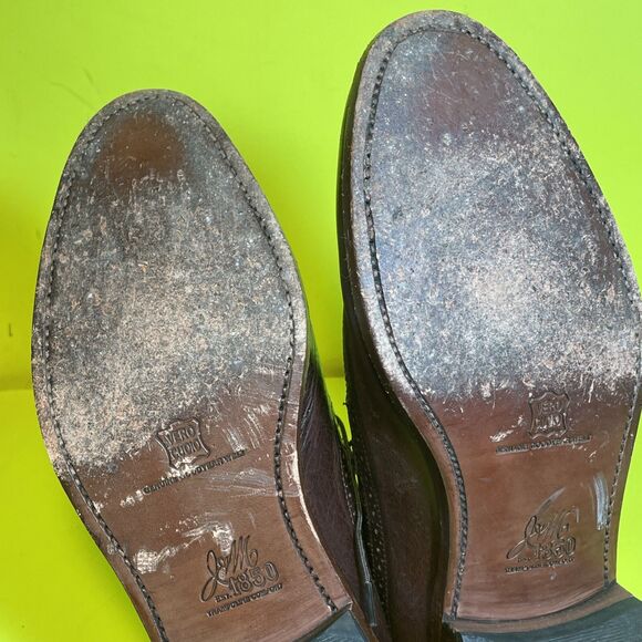 J & M 1850 Mens 10 Brown Wingtip  Shoes Made In India GUC main image 9